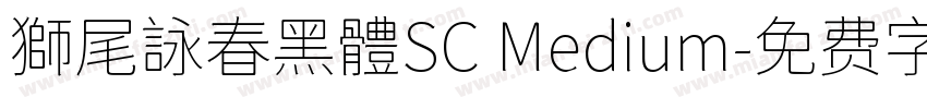 獅尾詠春黑體SC Medium字体转换
